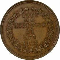 France IIe R&eacute;publique - M&eacute;daille Cuivre, F&ecirc;te de la Concorde - 1848