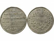 France IIe R&eacute;publique - M&eacute;daille Etain, Adoption de la Constitution - 1848
