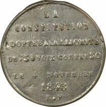 France IIe R&eacute;publique - M&eacute;daille Etain, Adoption de la Constitution - 1848