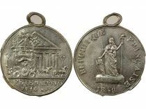 France IIe R&eacute;publique - M&eacute;daille Etain, F&ecirc;te Nationale - 14 Mai 1848