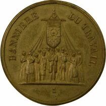France IIe R&eacute;publique - M&eacute;daille Laiton, F&ecirc;te de la Concorde - 1848