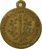 France IIe R&eacute;publique - M&eacute;daille Laiton, Paris reconnaissante de Rouen - 1848