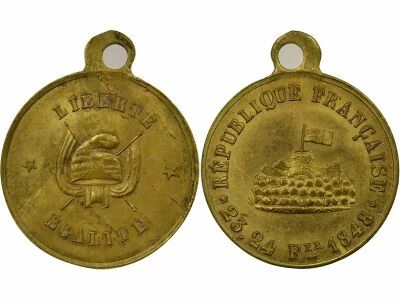 France IIe R�publique - M�daille Laiton, R�volution de F�vrier - 1848