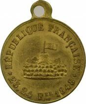 France IIe R&eacute;publique - M&eacute;daille Laiton, R&eacute;volution de F&eacute;vrier - 1848