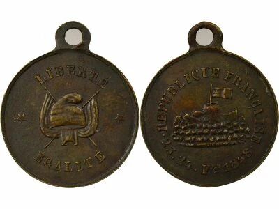 France IIe R�publique - M�daille Laiton, R�volution de F�vrier - 1848