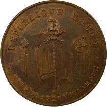 France IIe R&eacute;publique, Blanqui - M&eacute;daille Cuivre, R&eacute;publique Rouge - 1848