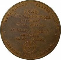 France IIe R&eacute;publique, Blanqui - M&eacute;daille Cuivre, R&eacute;publique Rouge - 1848