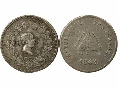 France IIe R�publique, Ledru Rollin - M�daille Etain - 1848