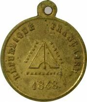 France IInd Republic - Brass Medal, Paris grateful to Rouen - 1848
