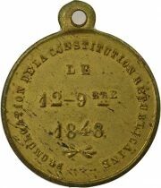 France IInd Republic - Brass Medal, Promulgation of the Constitution  - 1848