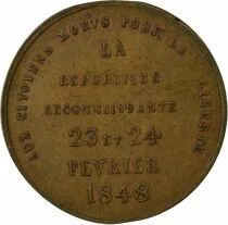 France IInd Republic - Copper Medal, Exemple aux Peuples - 1848