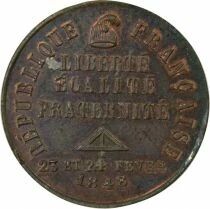 France IInd Republic - Copper Medal, February Revolution - 1848