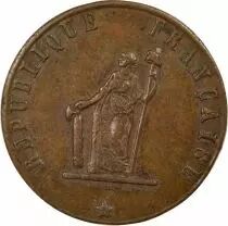 France IInd Republic - Copper Token, French Uprising of February 1848