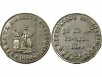 France IInd Republic - Tin Medal,  February Revolution - 1848