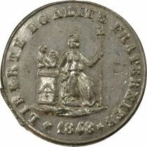 France IInd Republic - Tin Medal,  February Revolution - 1848