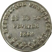 France IInd Republic - Tin Medal,  February Revolution - 1848