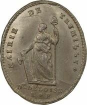 France IInd Republic, Trumilly - Tin Medal, Presidential Banquet - 1848