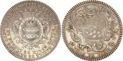 France Ile de France - Paris - Pr�v�t des Marchands - 1753 - Silver