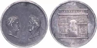France Inauguration Arc of Triomphe - 1836 - Napoleon I and  Louis Philippe ( 1806-1836) - 1836