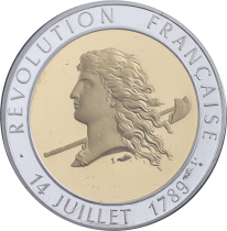 France Jeton - Bicentenaire de la Révolution par Folon - 1789 - Sans certificat - Or et Argent