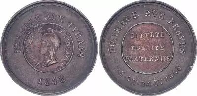 France Jeton, II em R�publique - 1848 - Collignon 164