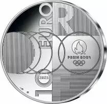 France Jeux Olympiques PARIS 2024 - 10 Euros ARGENT BE FRANCE 2021 - PASSAGE DE RELAIS TOKYO PARIS