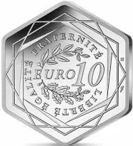 France Jeux Olympiques PARIS 2024 - 10 Euros Argent FRANCE 2022 - Le Génie - Pièce hexagonale