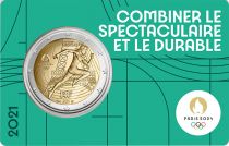 France Jeux Olympiques PARIS 2024 - 2 Euros Commémo. BU - FRANCE 2021 - Blister n°1 (Vert)