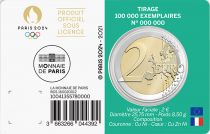 France Jeux Olympiques PARIS 2024 - 2 Euros Commémo. BU - FRANCE 2021 - Blister n°1 (Vert)