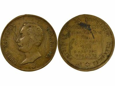 France L. N. Bonaparte - M�daille Bronze, Proclamation - 1848