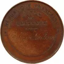 France La Commune, Siège De Paris  Jeton de Presence 1870, C. Vandenborre