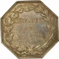 France La France, Life Insurance ? Silver Token - Hand Punchmark, 1845 / 1848