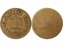France Lacroix Fils, Bon Pour 1000 Cahiers  Jeton Laiton Angouleme