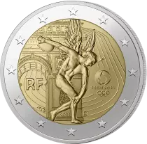 France Le G&eacute;nie - PARIS 2024 - 2 Euros Comm&eacute;mo. 2022 BU (model subject to availability)