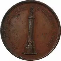 France Les Lillois Et La Revolution  Jeton Cuivre 1845