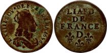 France Liard de France au buste juvénile - Louis XIV - 1656 D Lyon