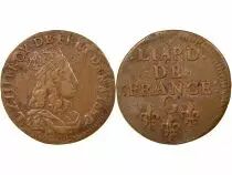 France Liard of France - Louis XIV with Juvenile Bust - 1658 G Châtellerault