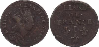 France Liard of France with juvenile bust - Louis XIV - 1657 - I Limoges