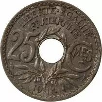 France Lindauer - 25 Centimes 1914 Souligné