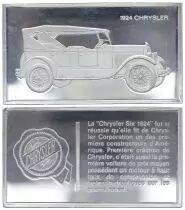 France Lingotin 2 Onces - Médaillier Franklin - Chrysler Six 1924 (1924) - Argent