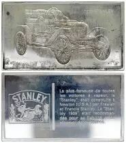 France Lingotin 2 Onces - M&eacute;daillier Franklin - Stanley (1909) - Argent