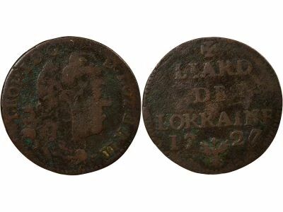 France Lorraine, Leopold I - Liard - 1727 Nancy