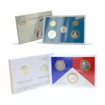 France LOT 2 Coffrets FDC France 1989 -  3 x 10 francs et 5 MONNAIES FRAN&Ccedil;AISES 1789-1989 - Rare