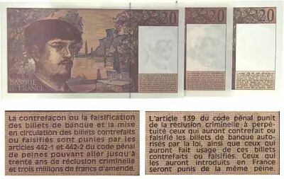 France Lot 3 x 20 Francs Debussy - 1980 � 1997 - Neuf