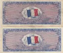 France Lot 500 Francs AMC (Flag) + 100 Francs AMC (Flag)-  without serial -  VF