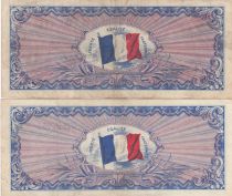 France Lot 500 Francs Drapeau  + 100 Francs Impr. américaine (Drapeau) - Sans Série - TTB