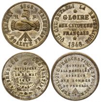 France Lot de 3 Médailles 1848-1849 - République Française