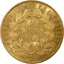 France Louis-Napol&eacute;on Bonaparte - 20 Gold Francs - 1852 A Paris