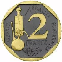 France LOUIS PASTEUR RUTHÉNIUM & OR - 2 Francs 1995 France