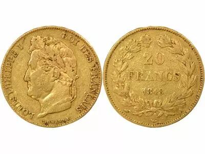 France Louis Philip I - 20 Gold Francs, Domard, Laureate head - 1848 A Paris